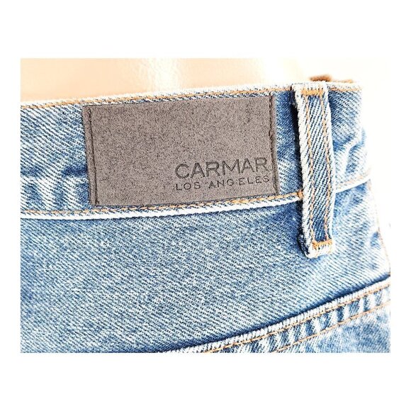 CARMAR Beatrice Distressed Denim Mini Skirt NWT - Picture 5 of 11